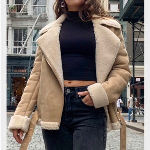 Sherpa Aviator Style Jacket with TAG